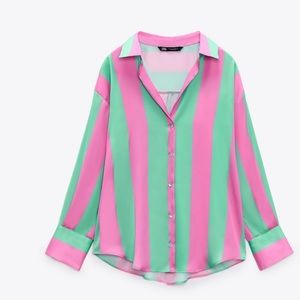 NWT Zara Satin Shirt